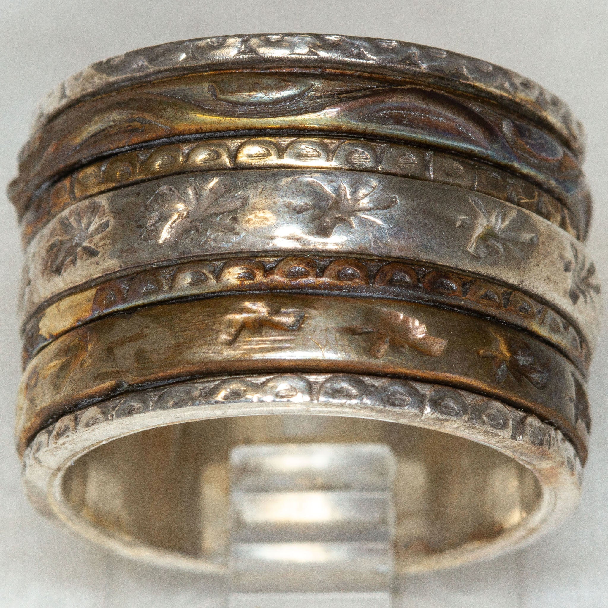 925 Silver Quintuple Spin Ring - Size 6.5 Secondary image