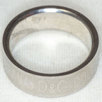 D&G Dolce & Gabbana Stainless Steel Band Ring - Size 10.75