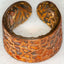 Copper Band Ring - Honeycomb Pattern - Size 6.5